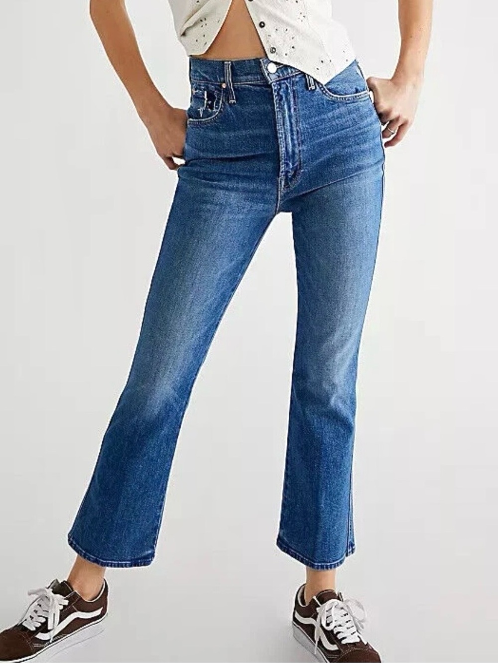 Mother High Waisted Smokin Double Ankle Jeans Women’s Size 29 Superior Denim